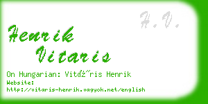 henrik vitaris business card